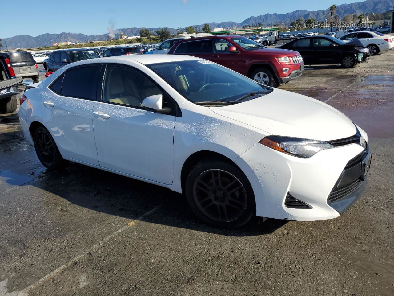 2017 Toyota Corolla L White vin: 2T1BURHE3HC795810