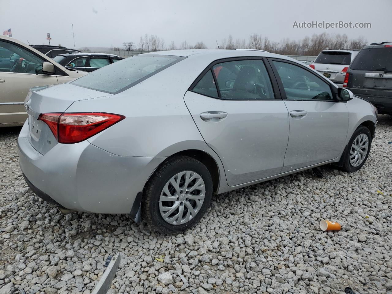 2017 Toyota Corolla L Silver vin: 2T1BURHE3HC811388