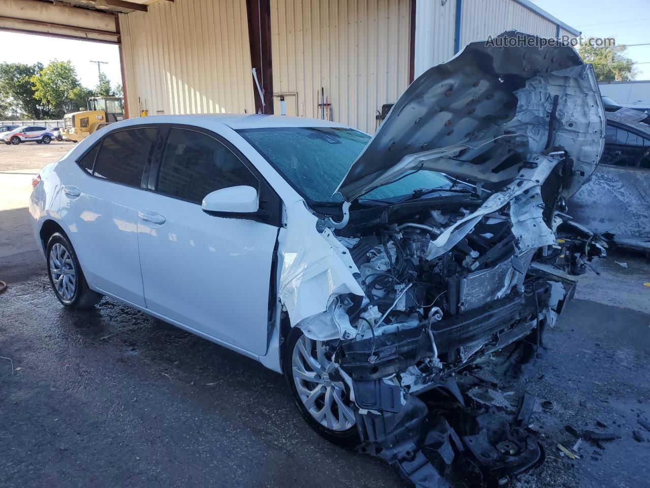 2017 Toyota Corolla L White vin: 2T1BURHE3HC813660