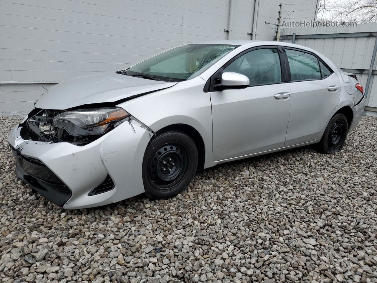 2017 Toyota Corolla L Silver vin: 2T1BURHE3HC814601