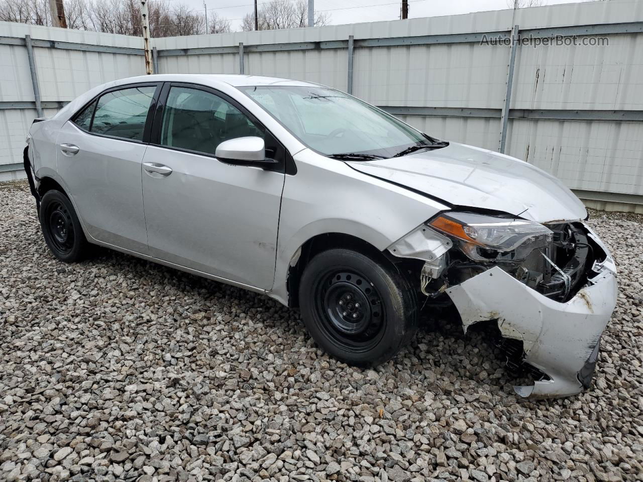 2017 Toyota Corolla L Silver vin: 2T1BURHE3HC814601