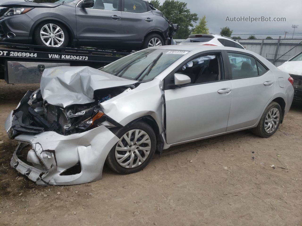 2017 Toyota Corolla L Silver vin: 2T1BURHE3HC816980