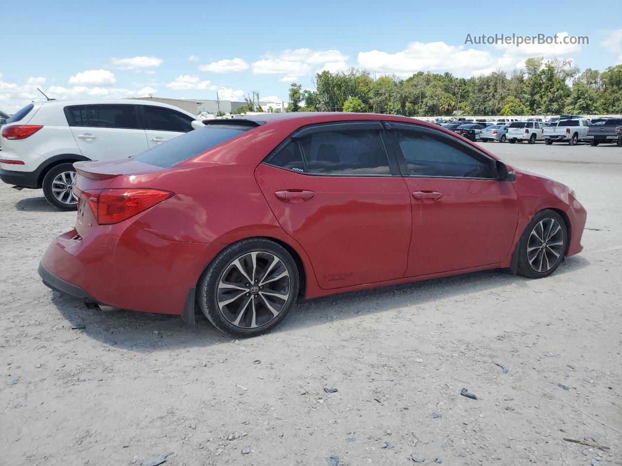 2017 Toyota Corolla L Red vin: 2T1BURHE3HC821497