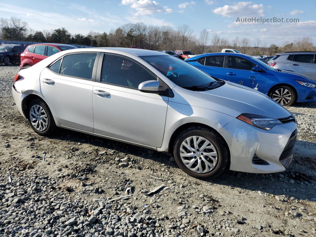 2017 Toyota Corolla L Silver vin: 2T1BURHE3HC826084