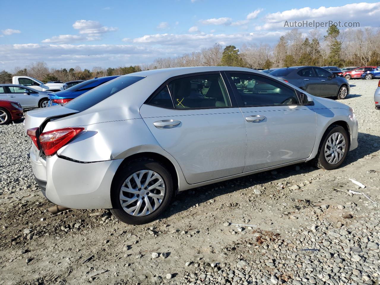 2017 Toyota Corolla L Silver vin: 2T1BURHE3HC826084