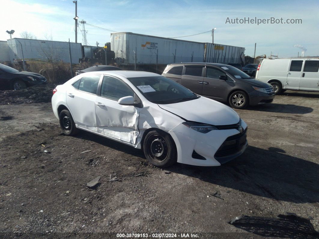 2017 Toyota Corolla Le White vin: 2T1BURHE3HC831625