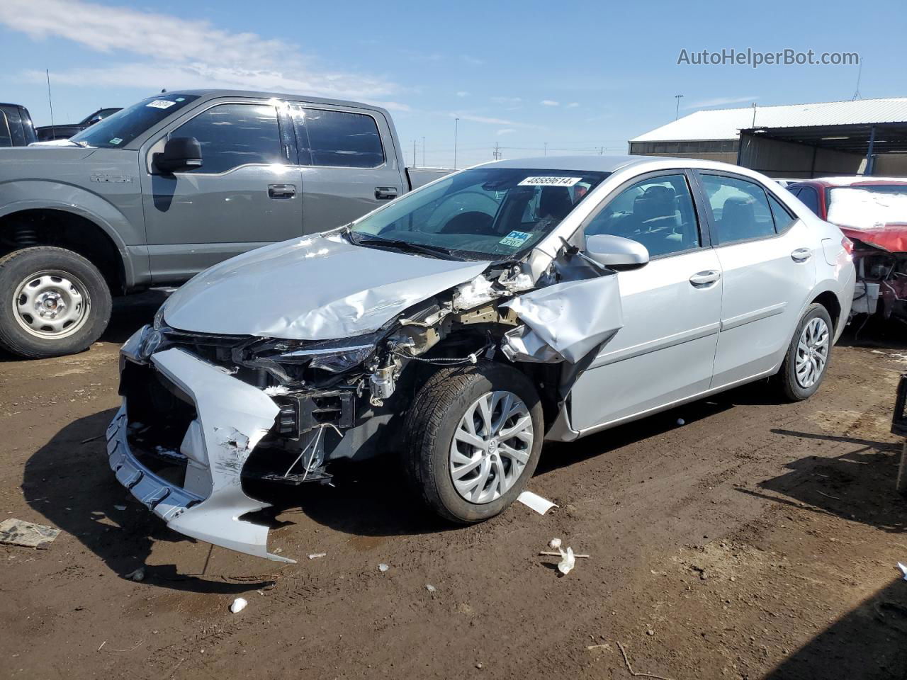 2017 Toyota Corolla L Silver vin: 2T1BURHE3HC834668