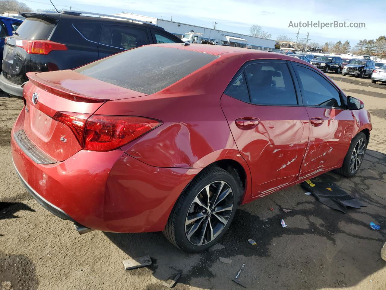 2017 Toyota Corolla L Red vin: 2T1BURHE3HC844147