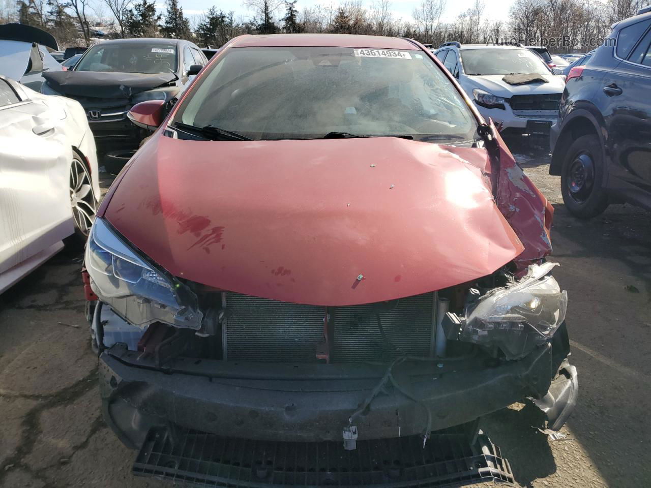 2017 Toyota Corolla L Red vin: 2T1BURHE3HC844147