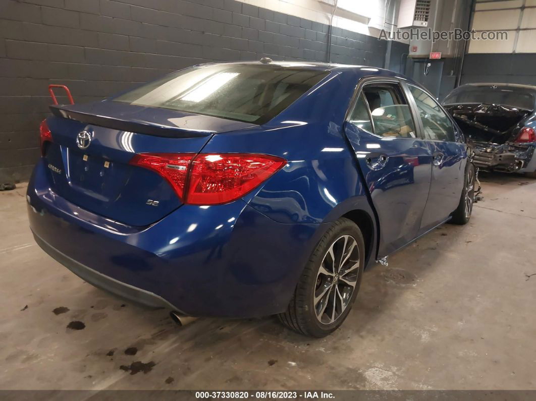 2017 Toyota Corolla Se Blue vin: 2T1BURHE3HC876161