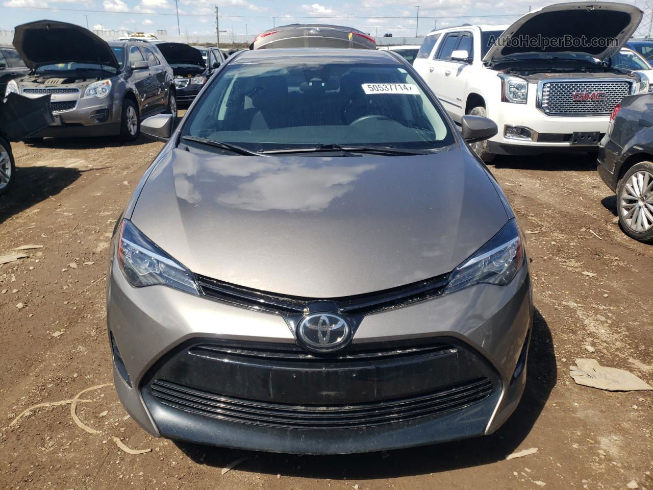 2017 Toyota Corolla L Gray vin: 2T1BURHE3HC878959