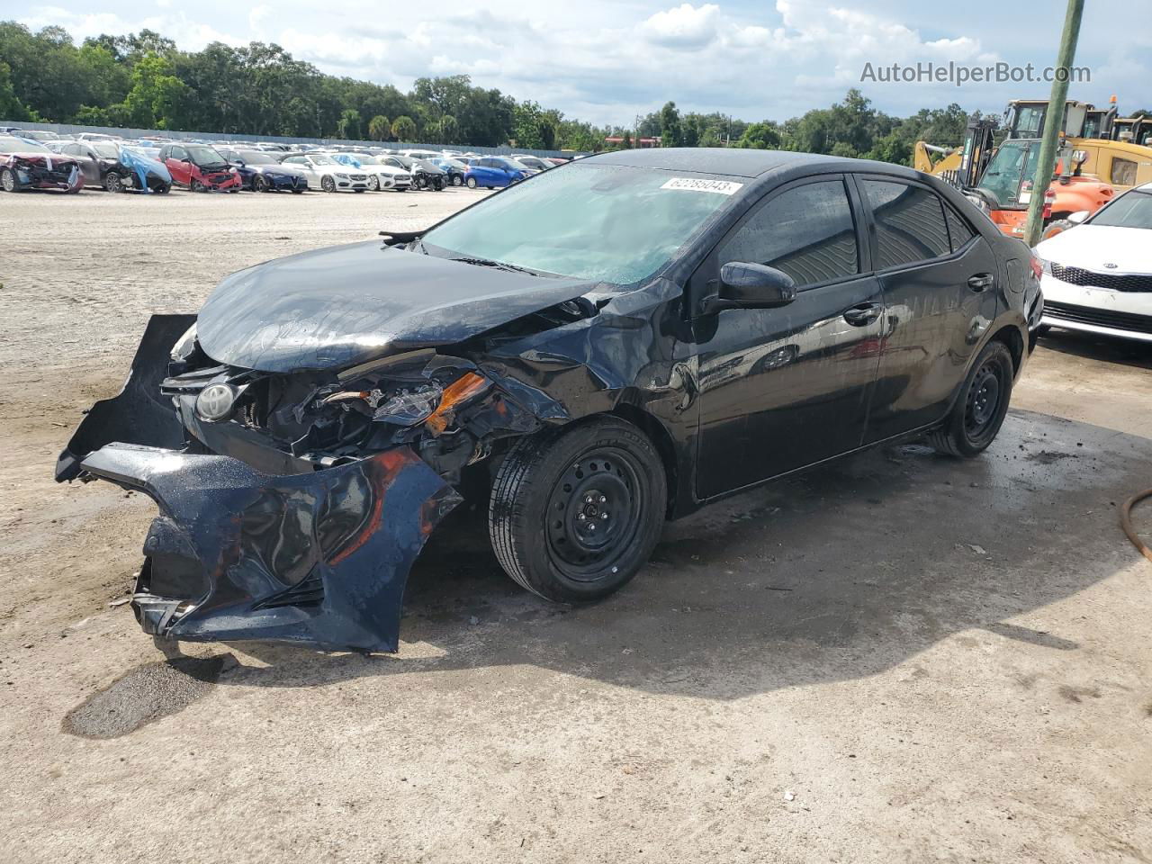 2017 Toyota Corolla L Black vin: 2T1BURHE3HC891193