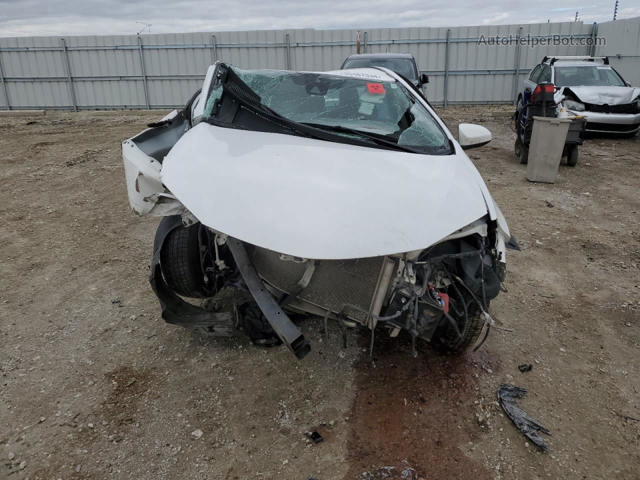 2017 Toyota Corolla L White vin: 2T1BURHE3HC895664