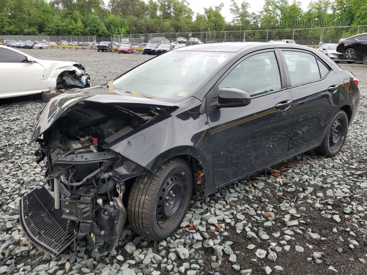 2017 Toyota Corolla L Black vin: 2T1BURHE3HC942059