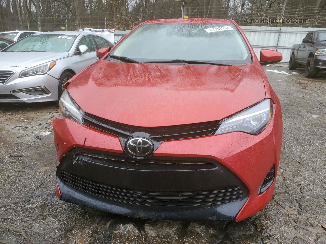 2018 Toyota Corolla L Красный vin: 2T1BURHE3JC091869