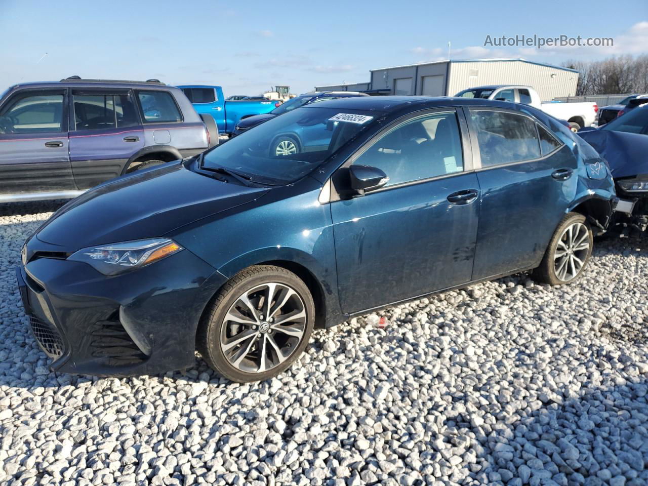 2019 Toyota Corolla L Blue vin: 2T1BURHE3KC138092