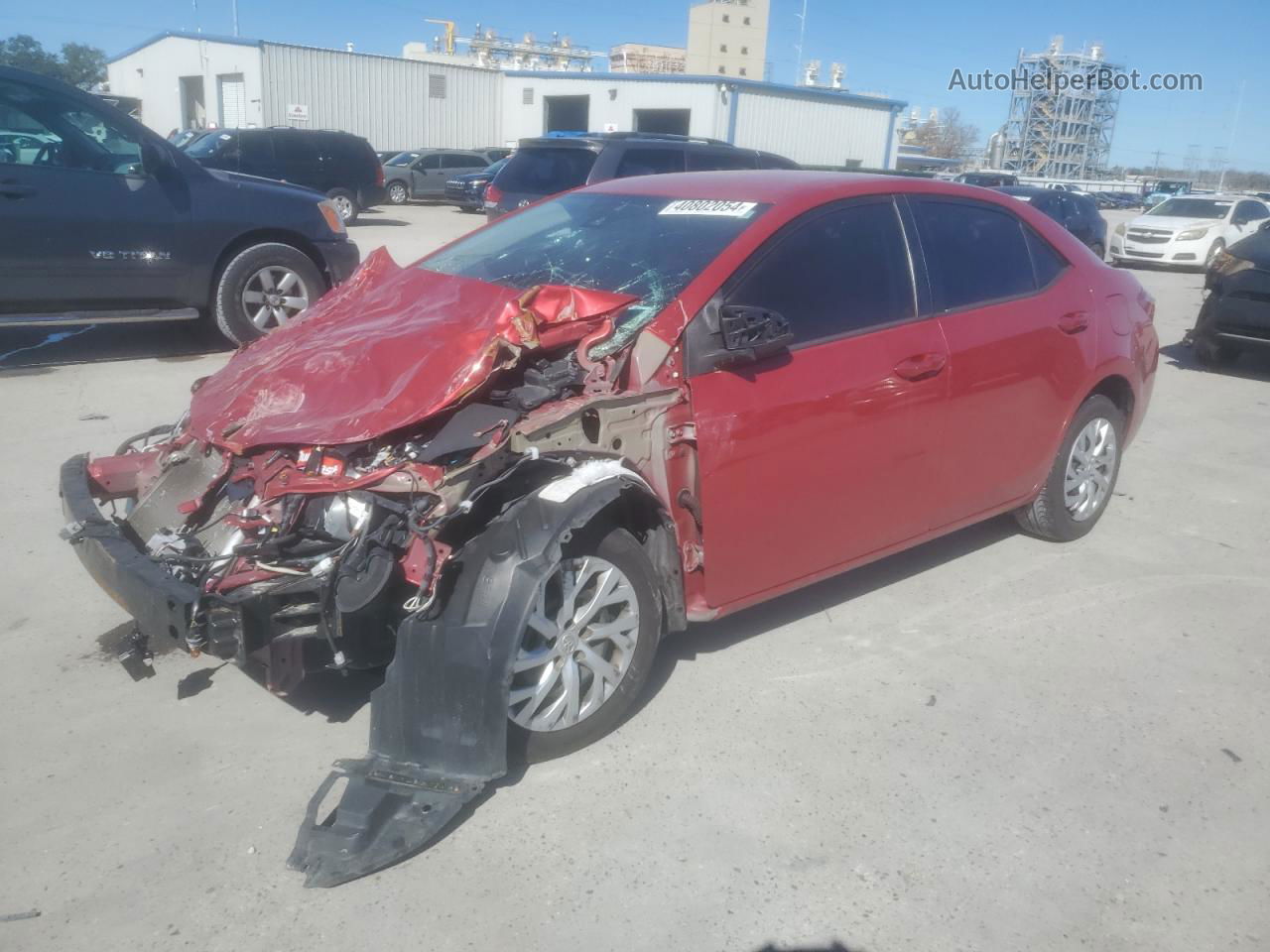 2019 Toyota Corolla L Red vin: 2T1BURHE3KC141705