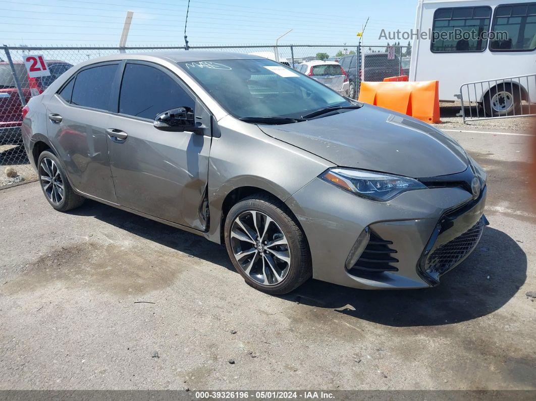 2019 Toyota Corolla Se Gray vin: 2T1BURHE3KC148184