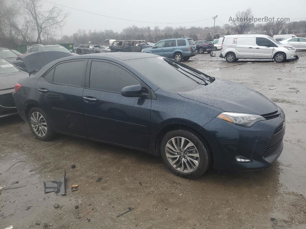 2019 Toyota Corolla L Blue vin: 2T1BURHE3KC174932