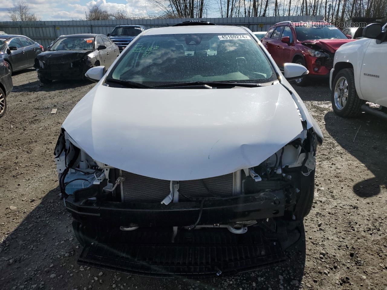 2019 Toyota Corolla L White vin: 2T1BURHE3KC181055