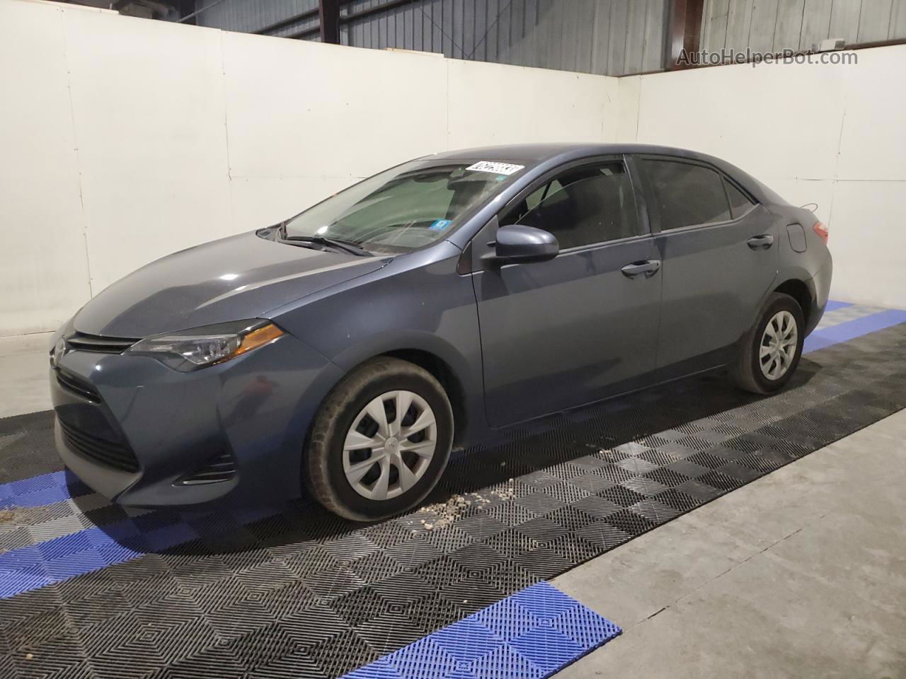 2019 Toyota Corolla L Blue vin: 2T1BURHE3KC181198