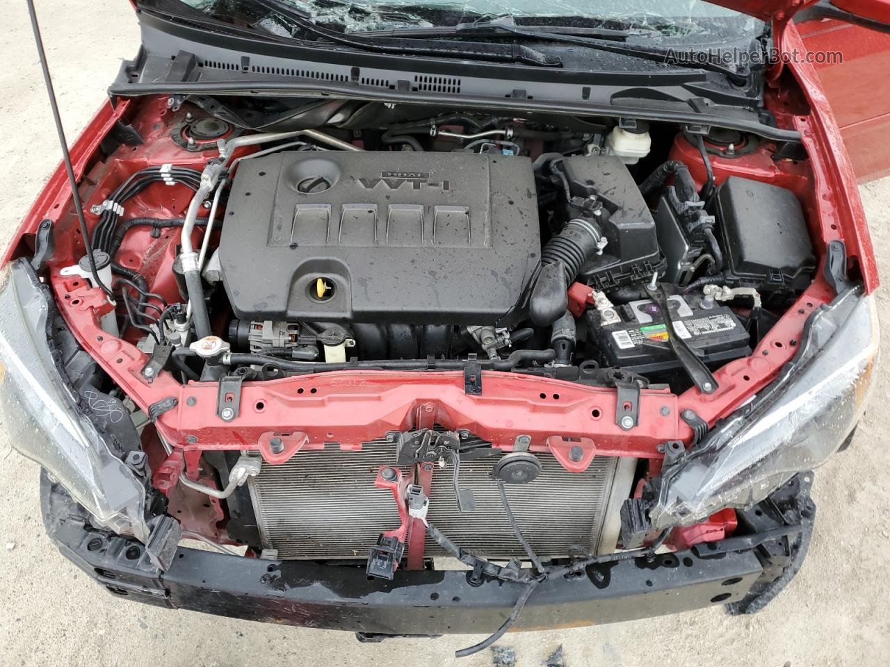 2019 Toyota Corolla L Red vin: 2T1BURHE3KC188829
