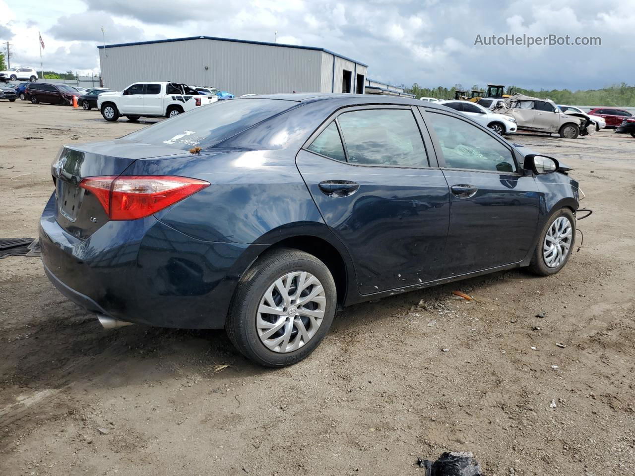 2019 Toyota Corolla L Blue vin: 2T1BURHE3KC190922