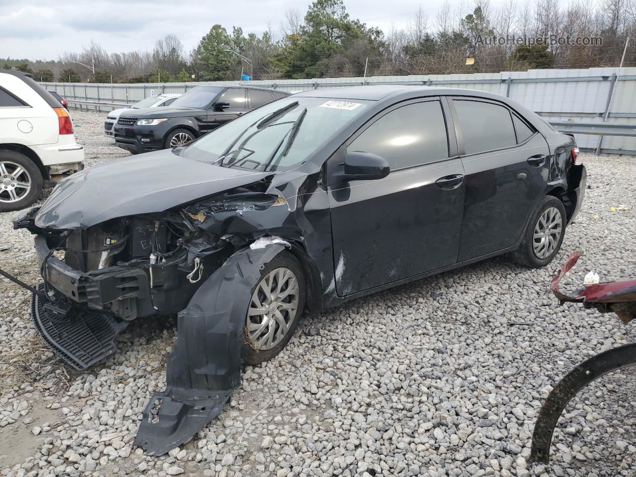 2019 Toyota Corolla L Black vin: 2T1BURHE3KC195098