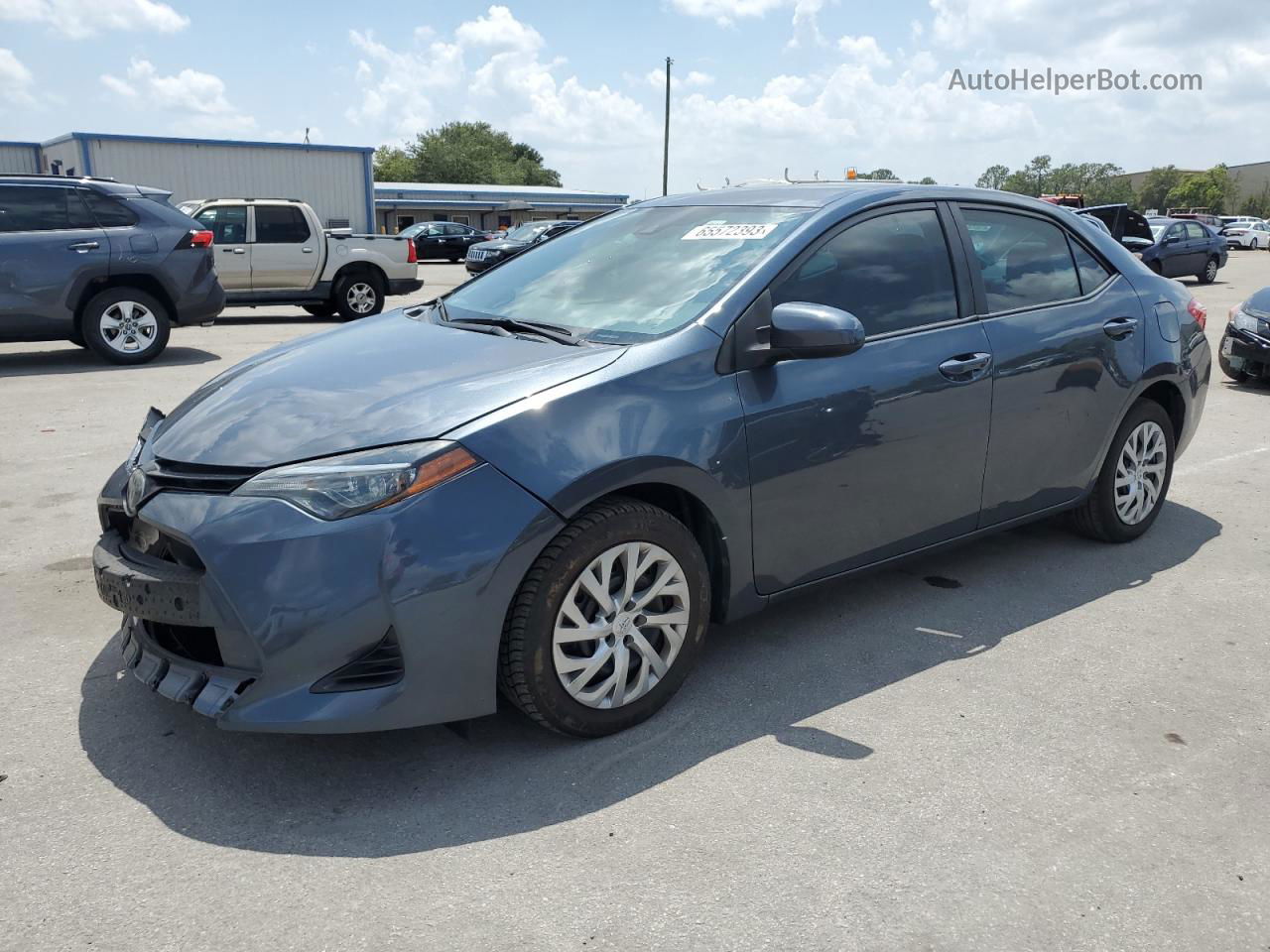 2019 Toyota Corolla L Синий vin: 2T1BURHE3KC213485