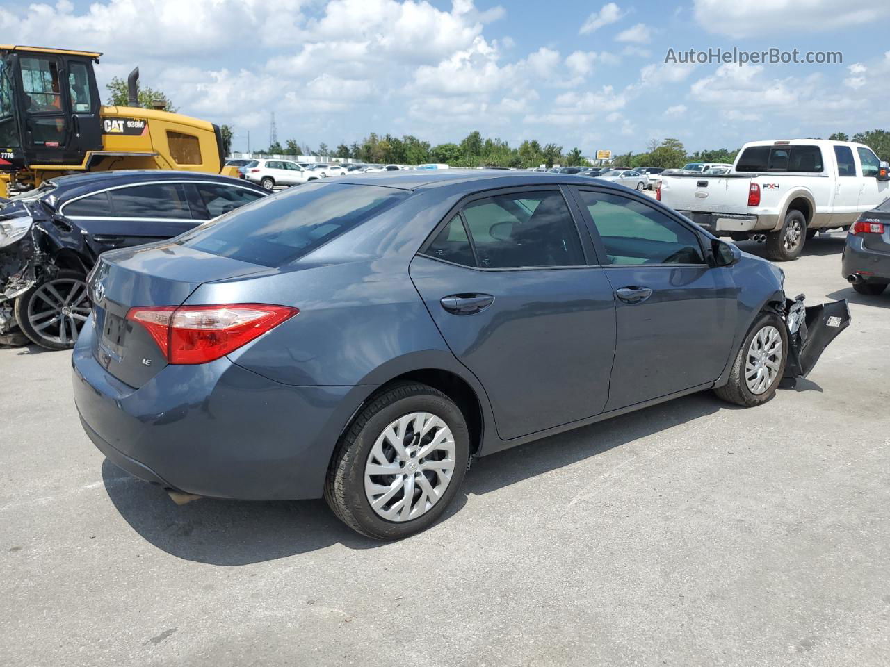 2019 Toyota Corolla L Синий vin: 2T1BURHE3KC213485