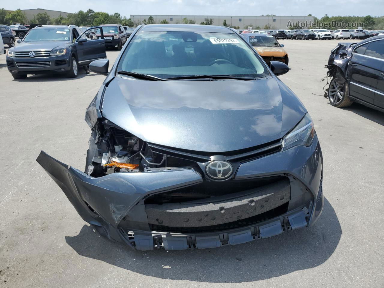 2019 Toyota Corolla L Синий vin: 2T1BURHE3KC213485