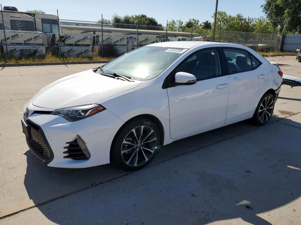 2019 Toyota Corolla L White vin: 2T1BURHE3KC218735