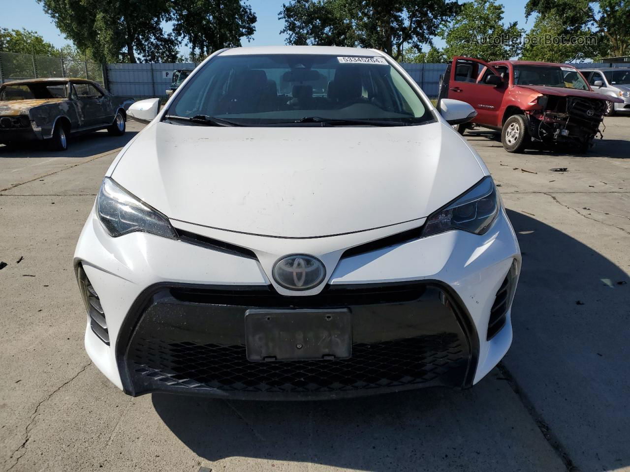 2019 Toyota Corolla L White vin: 2T1BURHE3KC218735