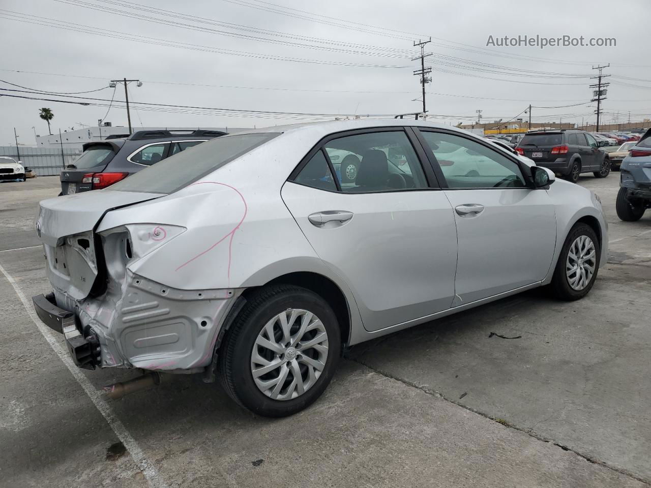 2019 Toyota Corolla L Серебряный vin: 2T1BURHE3KC223207