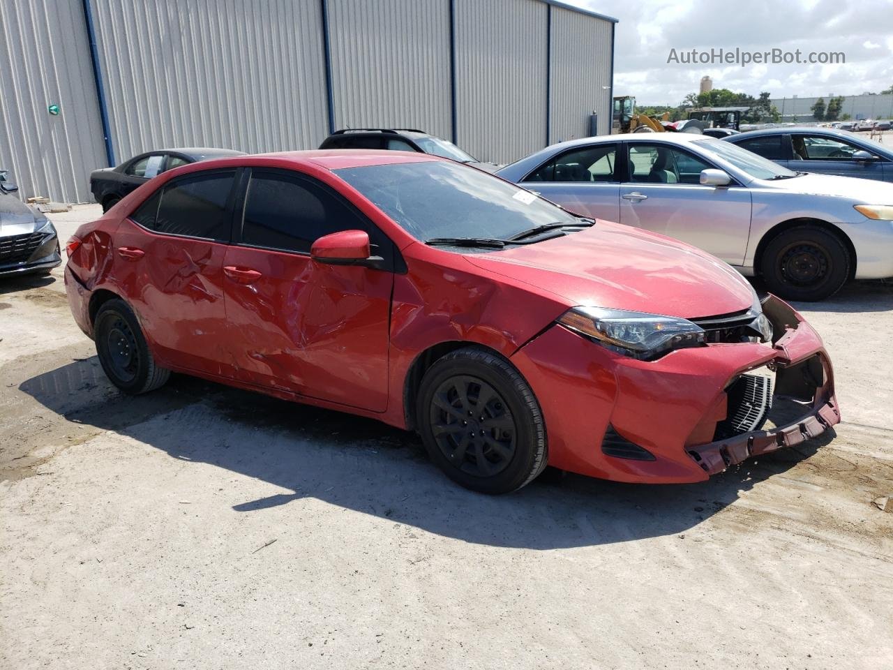 2019 Toyota Corolla L Red vin: 2T1BURHE3KC233574