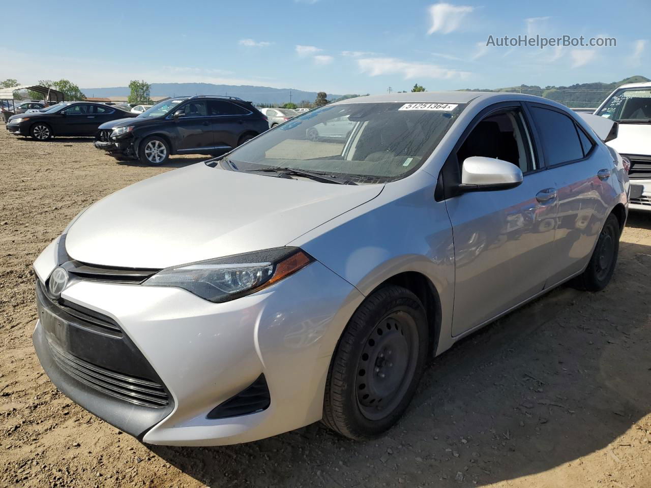 2019 Toyota Corolla L Silver vin: 2T1BURHE3KC239813