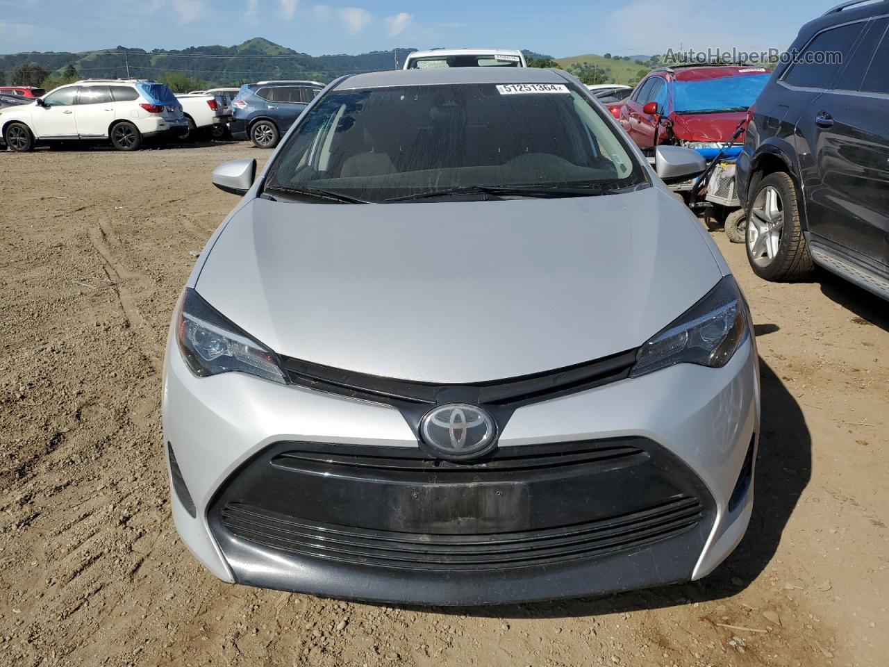 2019 Toyota Corolla L Silver vin: 2T1BURHE3KC239813