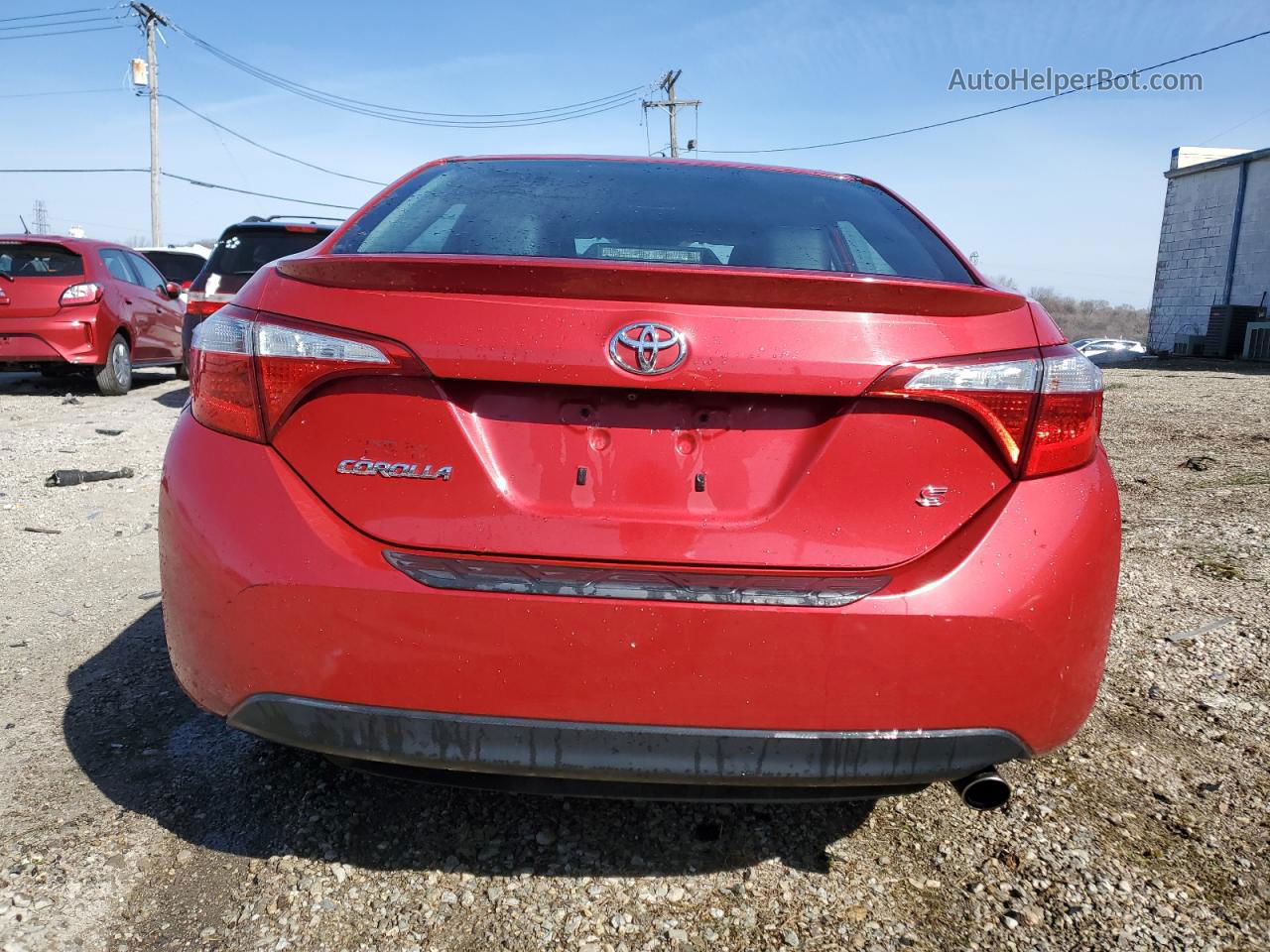 2014 Toyota Corolla L Red vin: 2T1BURHE4EC095421