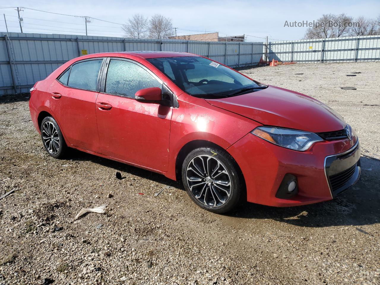 2014 Toyota Corolla L Red vin: 2T1BURHE4EC095421