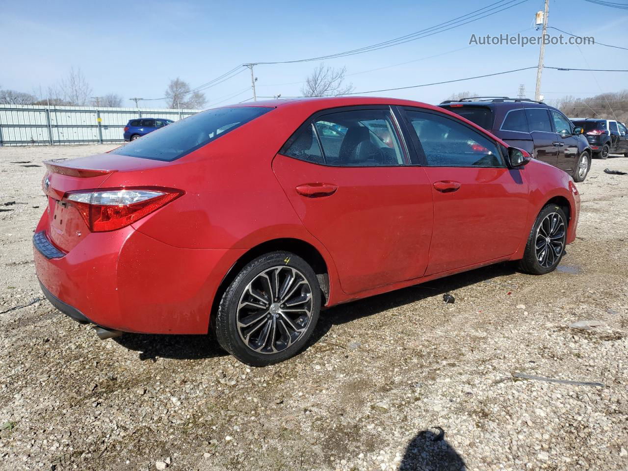 2014 Toyota Corolla L Красный vin: 2T1BURHE4EC095421