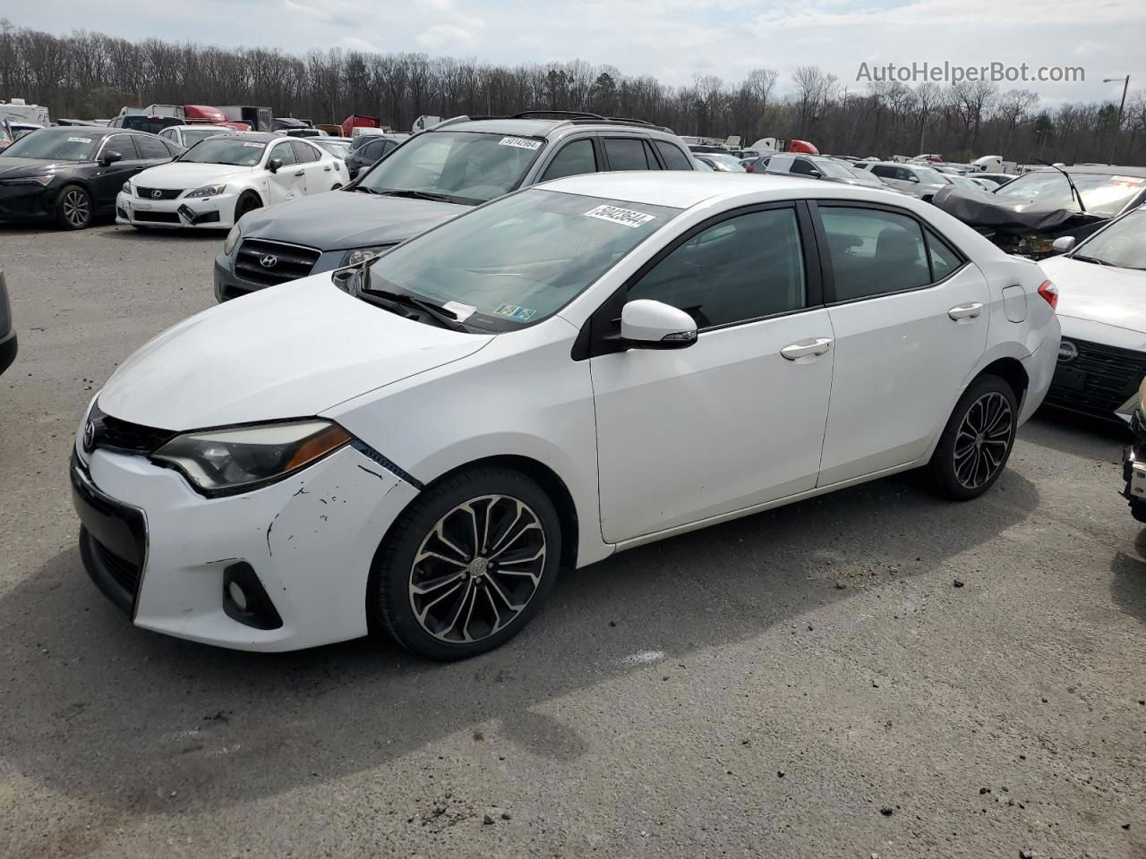 2014 Toyota Corolla L White vin: 2T1BURHE4EC116025