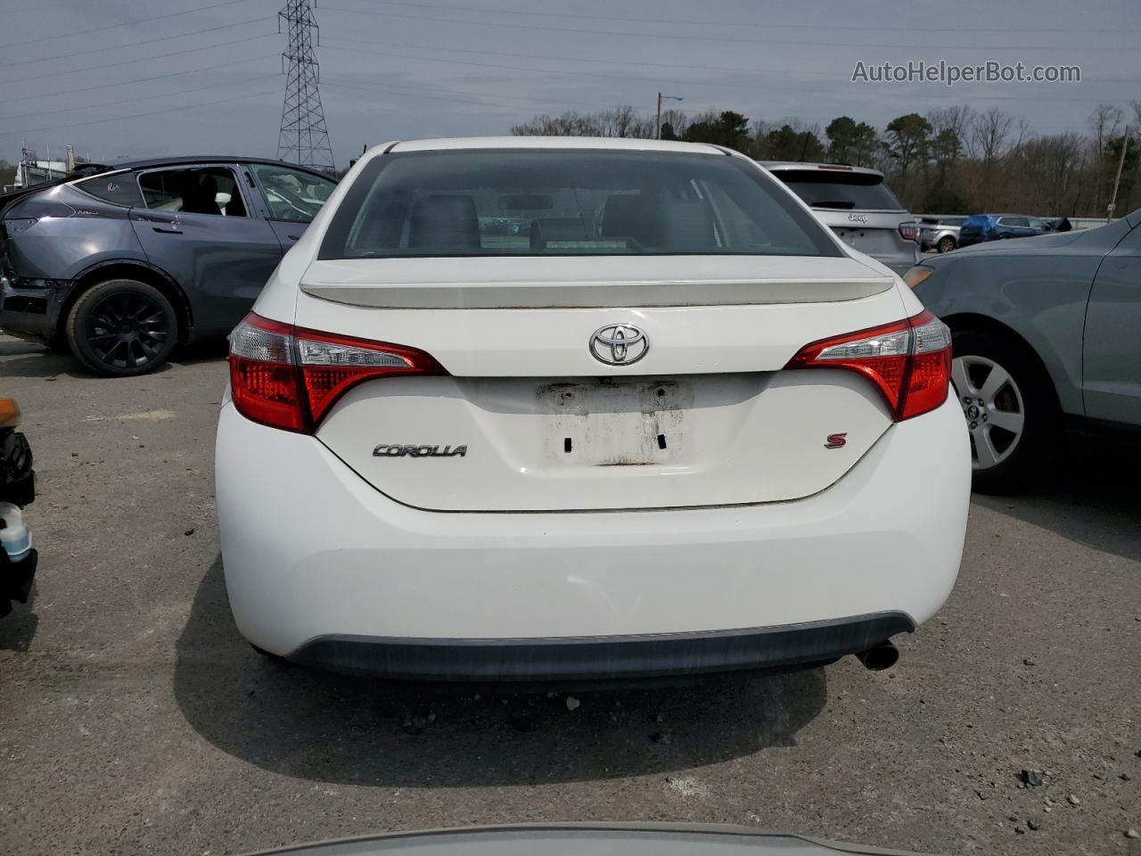 2014 Toyota Corolla L White vin: 2T1BURHE4EC116025