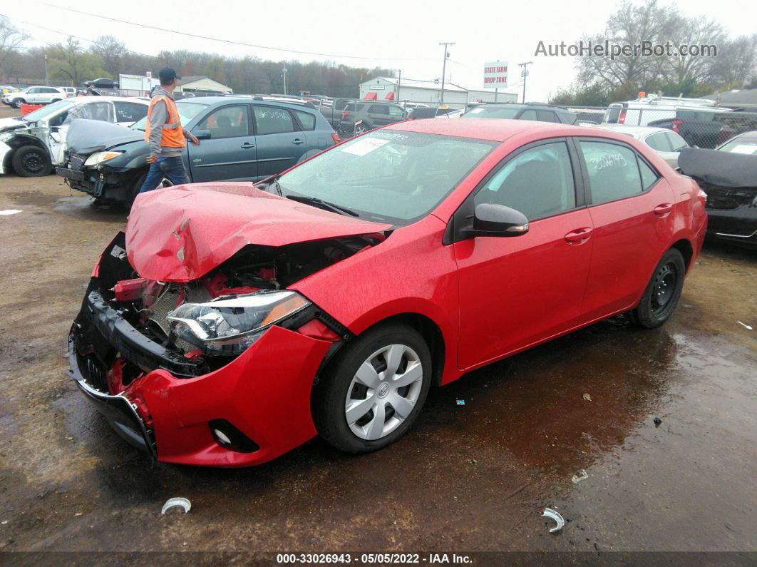 2014 Toyota Corolla L/le/s/s Plus/le Plus Red vin: 2T1BURHE4EC146027