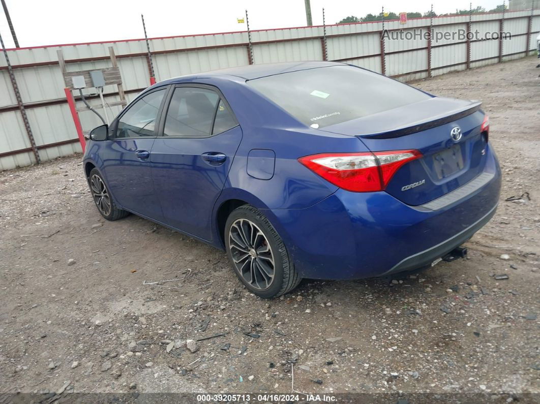 2014 Toyota Corolla S Plus Blue vin: 2T1BURHE4EC146304