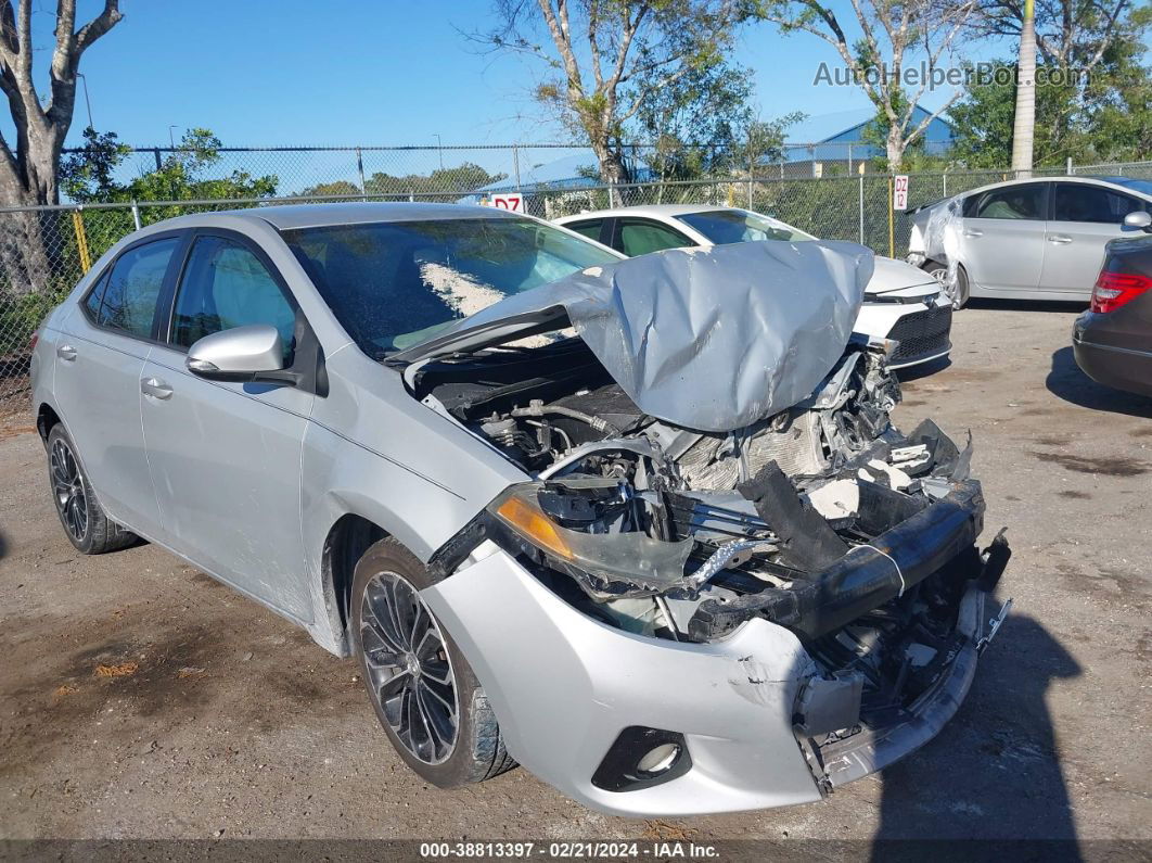 2014 Toyota Corolla S Plus Silver vin: 2T1BURHE4EC160915