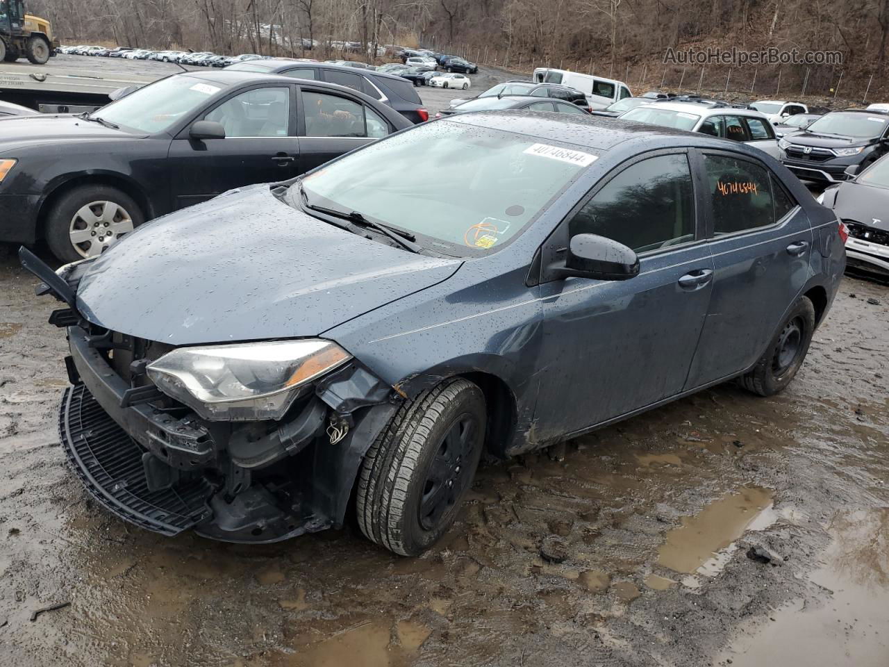 2015 Toyota Corolla L Серый vin: 2T1BURHE4FC232584