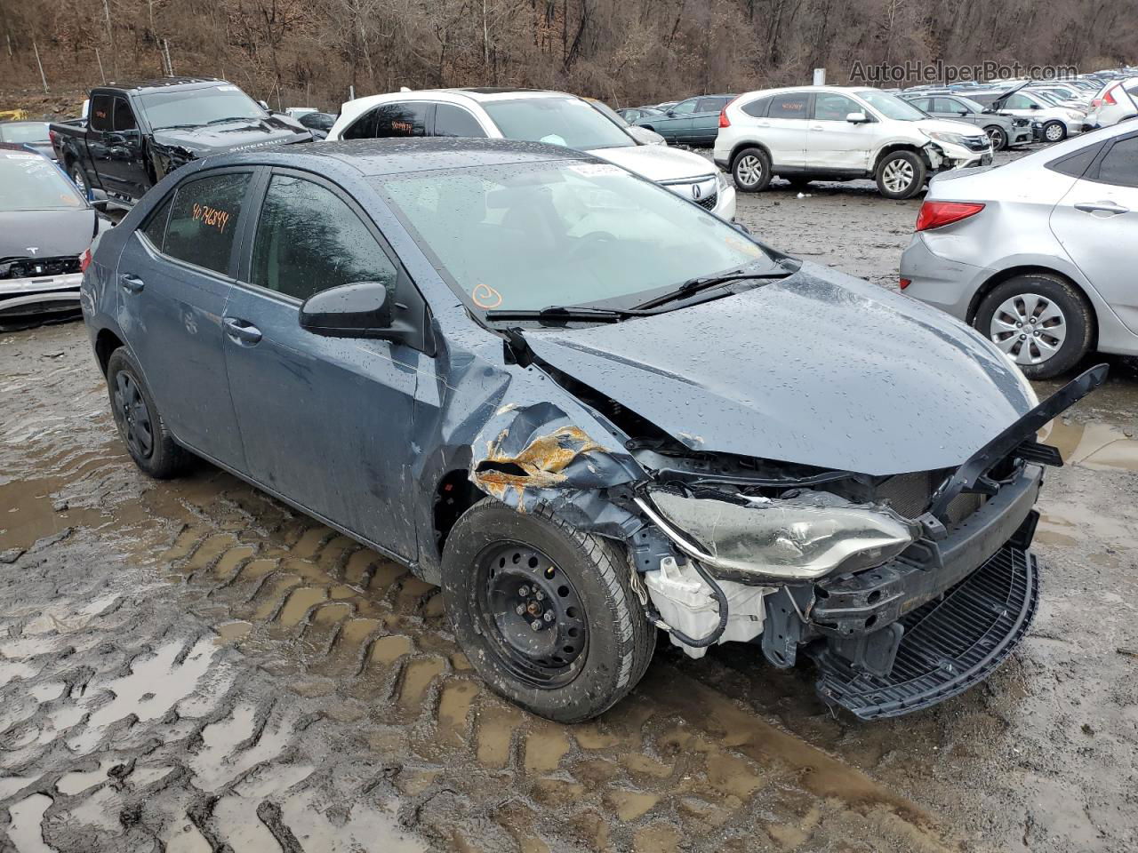 2015 Toyota Corolla L Gray vin: 2T1BURHE4FC232584