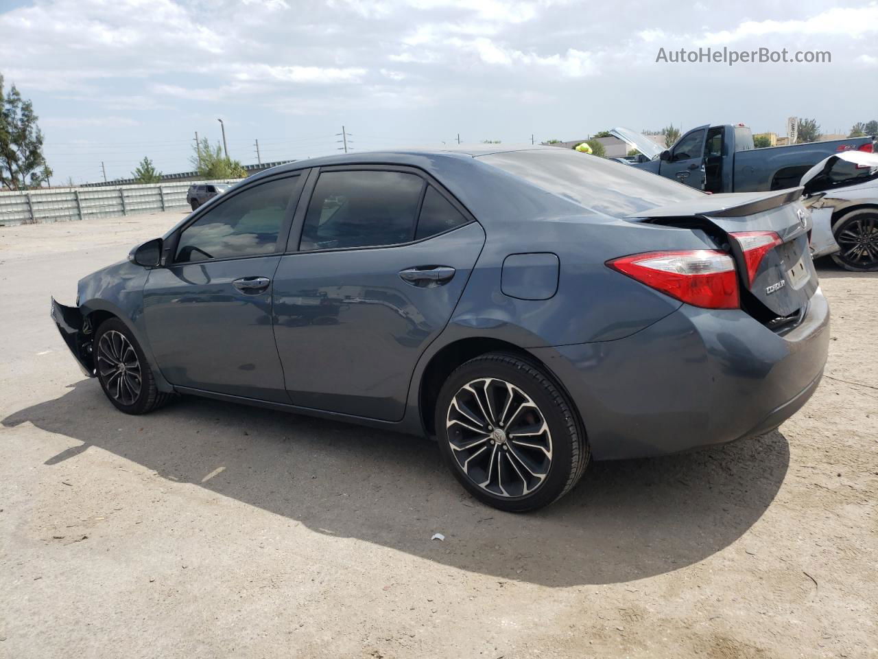 2015 Toyota Corolla L Gray vin: 2T1BURHE4FC267450