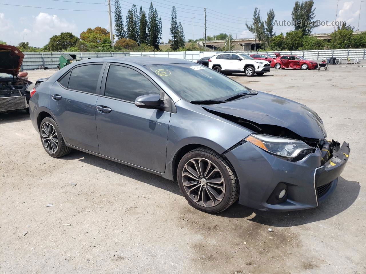 2015 Toyota Corolla L Gray vin: 2T1BURHE4FC267450