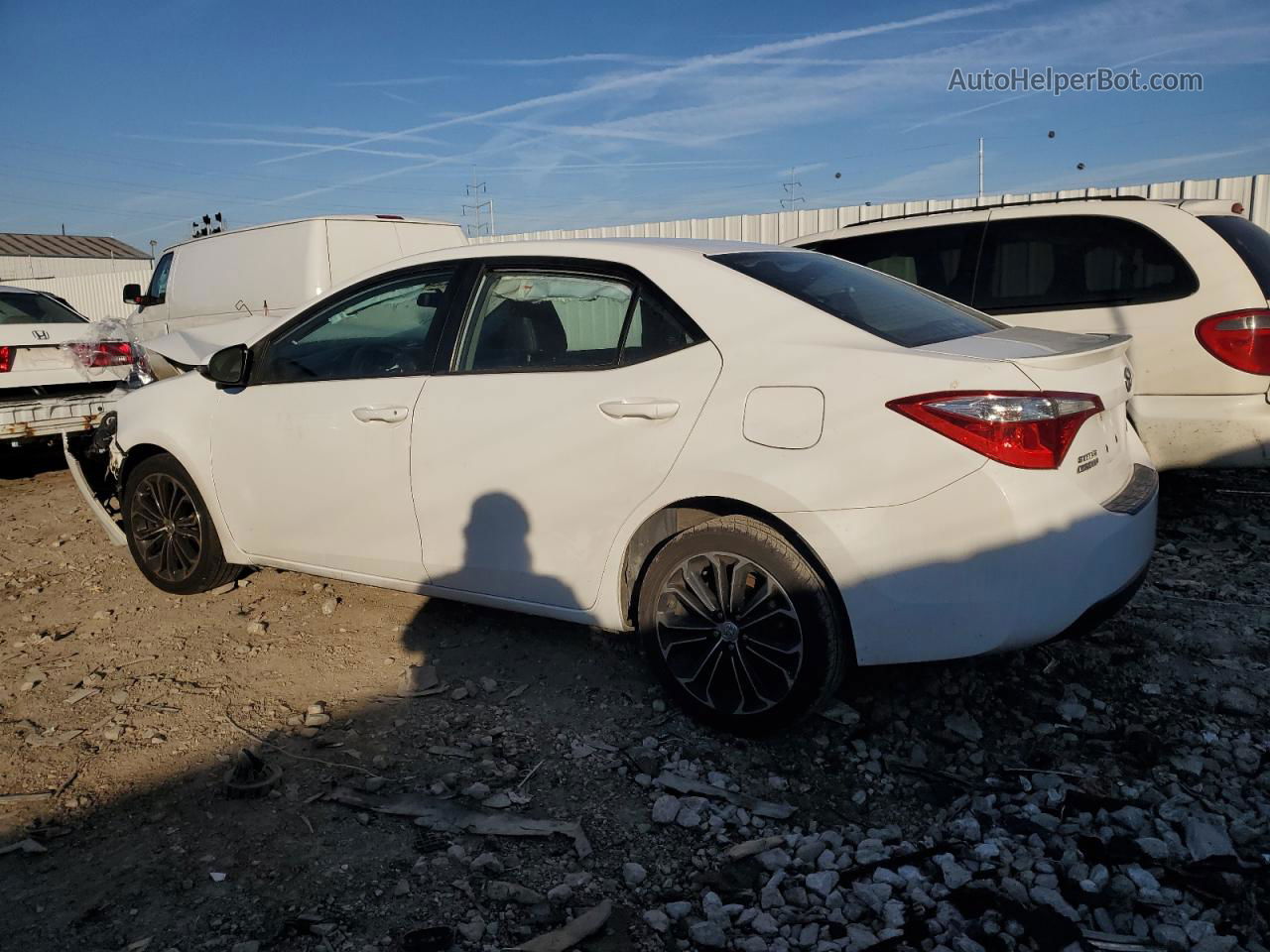 2015 Toyota Corolla L Белый vin: 2T1BURHE4FC276875